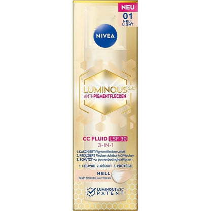 NIVEA Luminous630° Anti-Pigmentflecken Fluid 3-IN-1 01 Hell