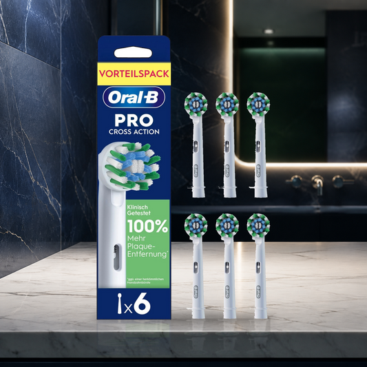 Oral-B Pro CrossAction Aufsteckbürsten 6 Stück – Ersatzbürsten