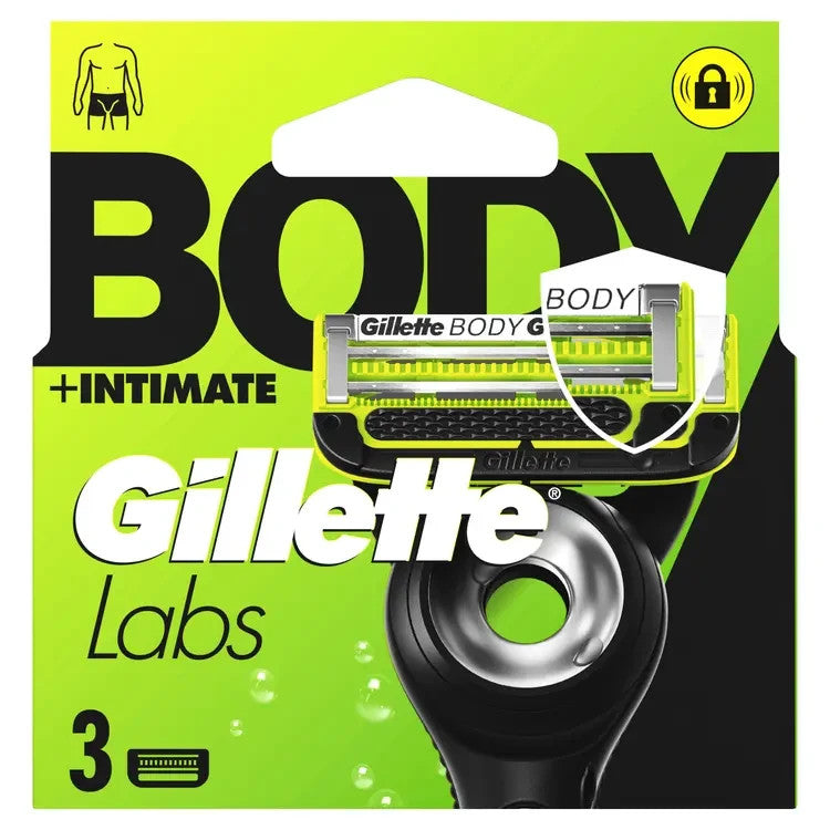 GilletteLabs Body + Intimate Ersatzklingen 3er Pack