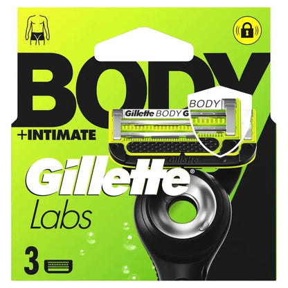 GilletteLabs Body + Intimate Ersatzklingen 3er Pack