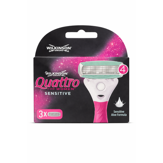 Wilkinson Quattro for Women Sensitive Damen Klingen Rasierklingen 3er Packung