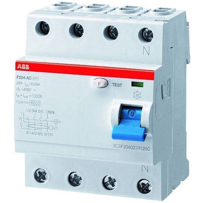 ABB FI-Schutzschalter F204A-25/0,03 FI-Schutzschalter 2CSF204101R1250