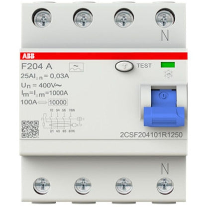 ABB FI-Schutzschalter F204A-25/0,03 FI-Schutzschalter 2CSF204101R1250