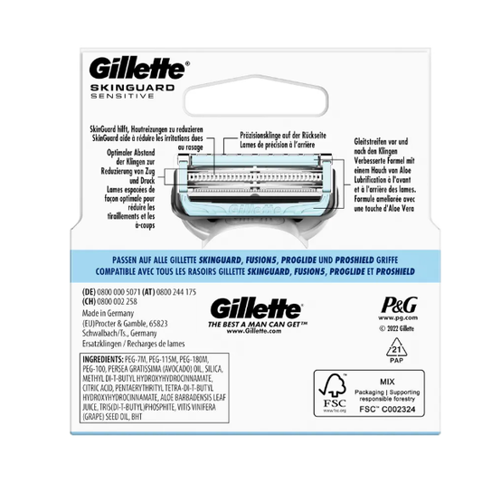 Gillette SkinGuard Sensitive System Rasierklingen