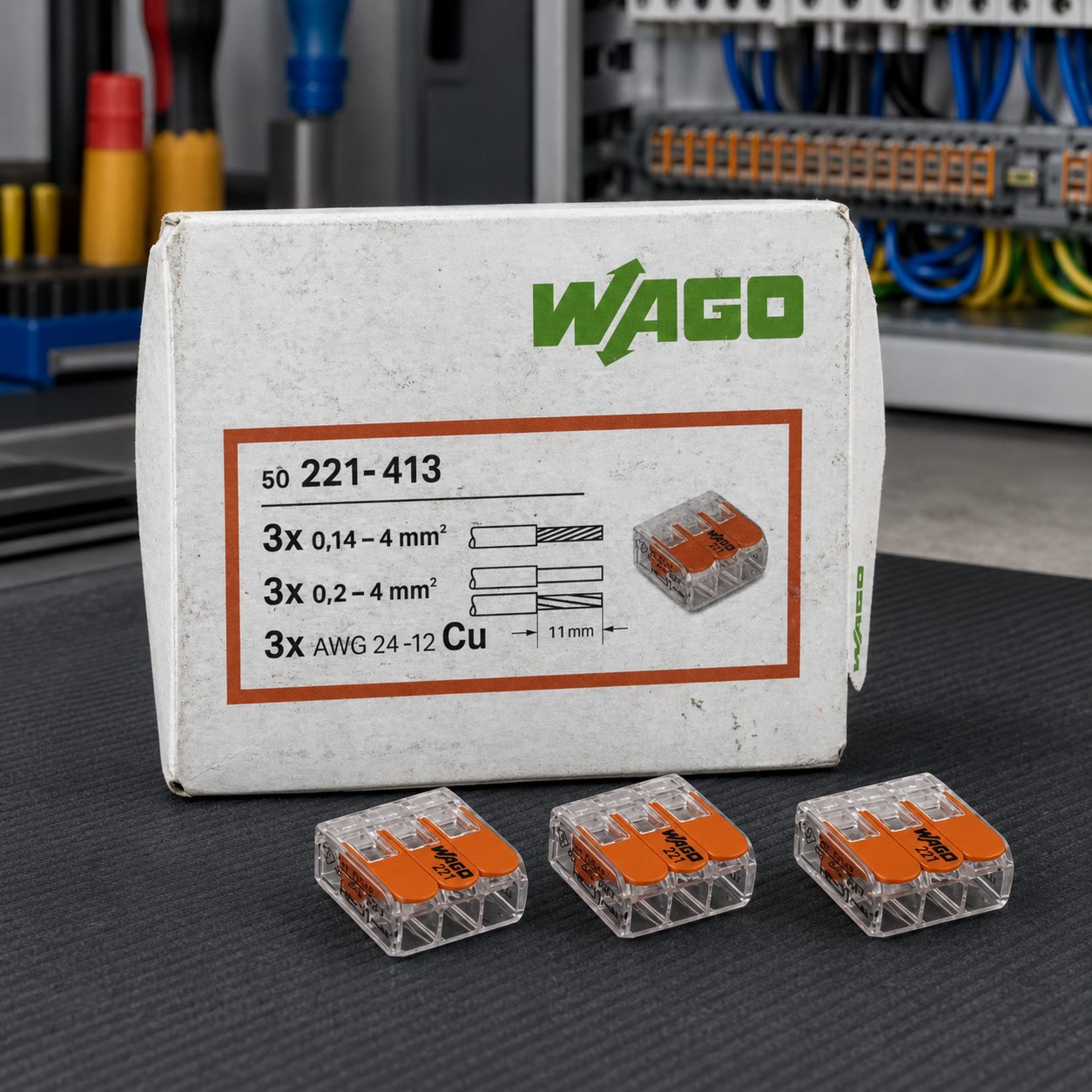 WAGO COMPACT Verbindungsklemme 3-polig 0,2-4 mm²