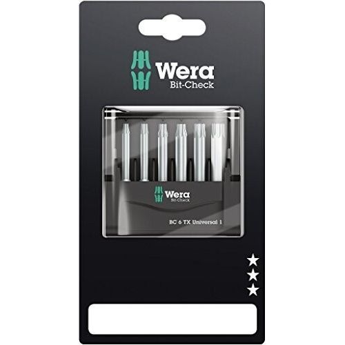 Wera Bit-Set Bit-Check BC 6 TX Universal 1 6-teilig  Bit-Set