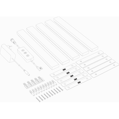TRIO Lighting LED-Lichtsystem LINES Starter-Set 5er – Weiß | inkl. Steuerung