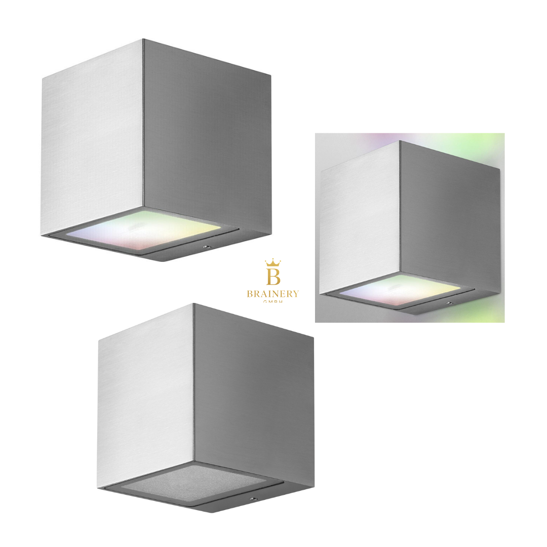 LED Smart+ Außenleuchte Wandlampe Brick Wall Stahl Up/Down 14W 1350lm RGBW WiFi