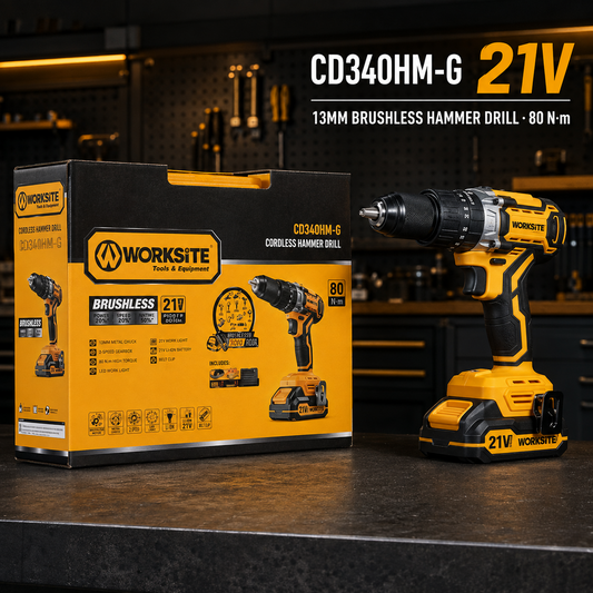 WORKSITE CD340HM-G 21V Akku-Schlagbohrschrauber