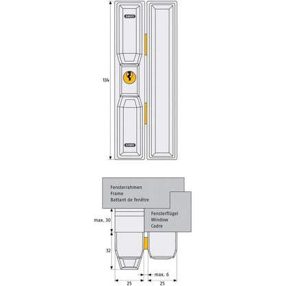 ABUS Fenster-Zusatzsicherung  FTS 88 Fensterschloss Fenstersicherung weiß