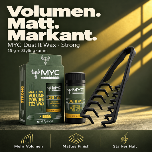 MYC Dust It Wax Strong mit Stylingkamm – Packungsgröße bitte vor dem Kauf bestätigen lassen