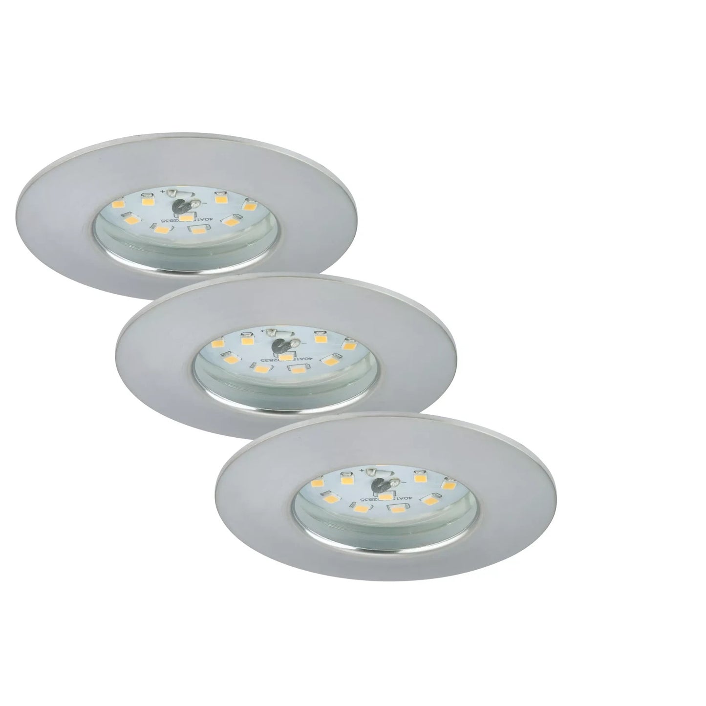 Briloner LED-Einbauleuchte alu 5 W schwenkbar, 3er-Set
