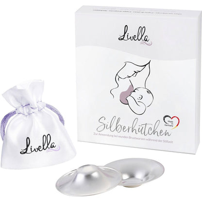Livella Silberhütchen für Brustwarzen, 2 Stück NEU