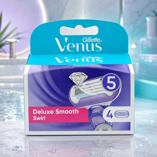 Gillette 4 Stück Venus Deluxe Smooth Swirl Rasierklingen Damen OVP