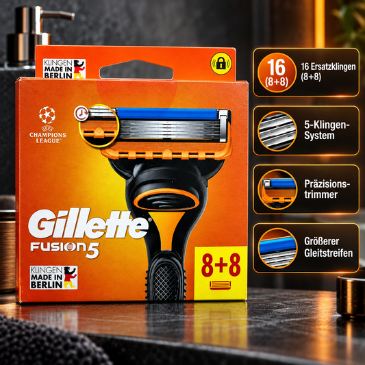 Gillette Fusion 5 Rasierklingen, Ersatzklingen (16 Stück) – Produktbild 1