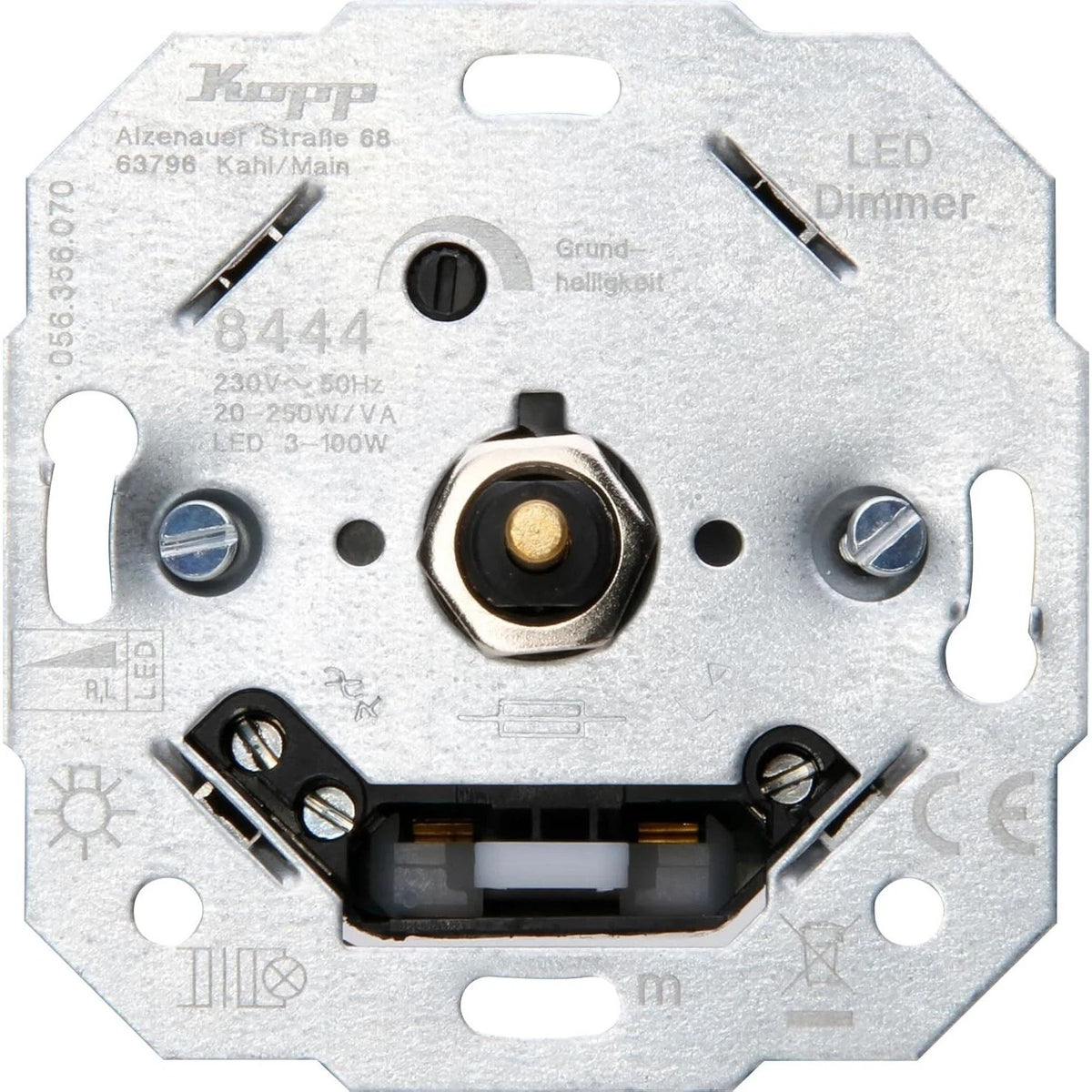 Kopp 844400187 LED-Dimmer Druck-Wechselschalter 3-100W Unterputz
