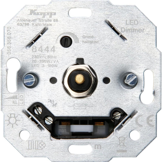 Kopp 844400187 LED-Dimmer Druck-Wechselschalter 3-100W Unterputz