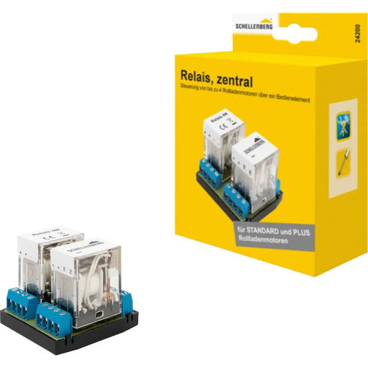 Schellenberg Rolladen-Relais zentral Steuert bis zu 4 Rolladenmotor 4-fach 24200