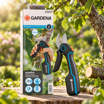 GARDENA Akku Gartenschere AssistCut El-Astschere Durchmesser von 25 mm 12222-20