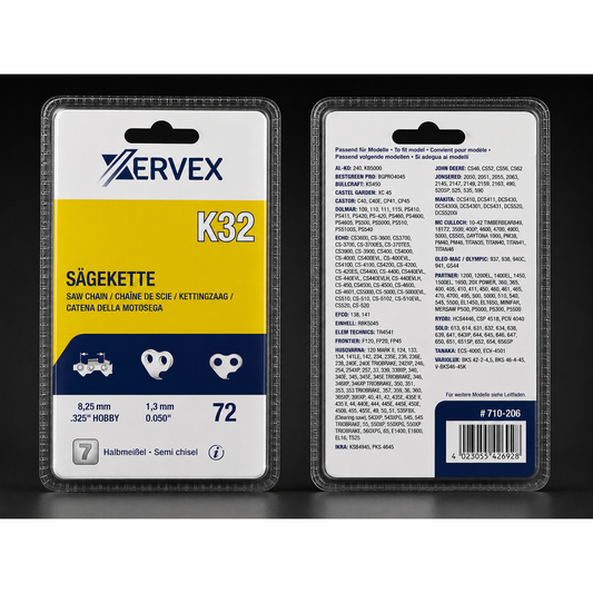 Xervex K32 Sägekette – Ersatzkette für Kettensägen