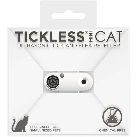 Tickless Mini Cat Weiß – Ultraschall-Zeckenschutz für Katzen