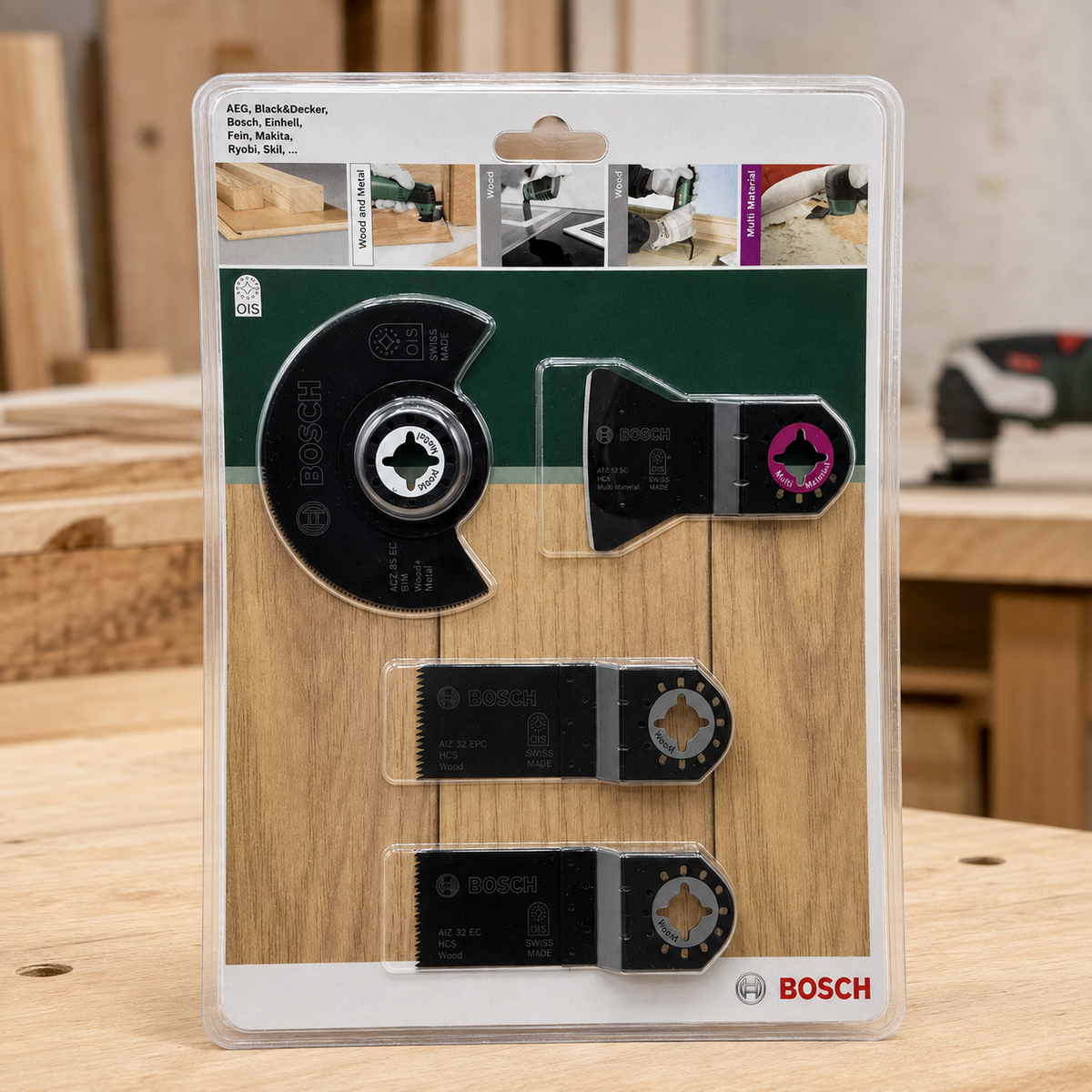 Bosch OIS Multifunktionswerkzeug Zubehör-Set Holz & Metall 4-tlg.