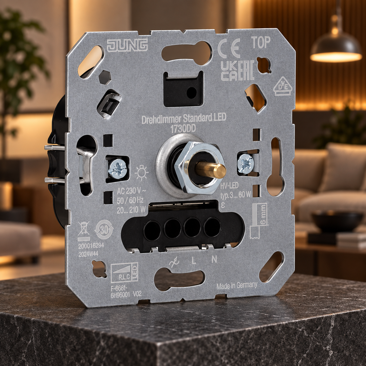 JUNG 1730 DD LED Drehdimmer Einsatz UP 3-60W ohne Nebenstelleneingang
