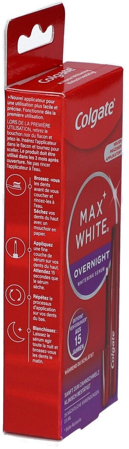 Colgate Max White - Overnight Whitening Serum - Zahnaufhellungs Kit - 35 Nächte