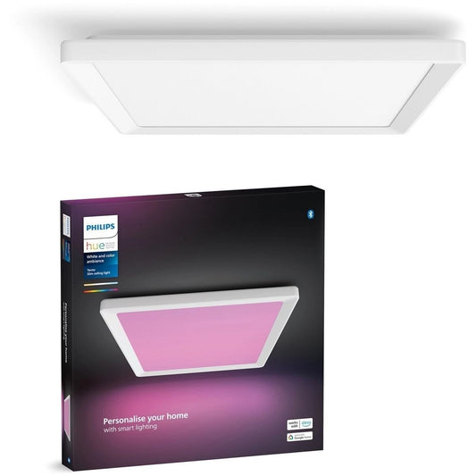 Philips Hue Tento White & Color Ambiance Deckenleuchte 39,5 x 39,5 cm Weiß