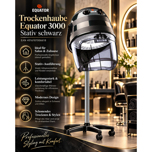 Ceriotti Trockenhaube Equator 3000 Stativ schwarz – Produktbild
