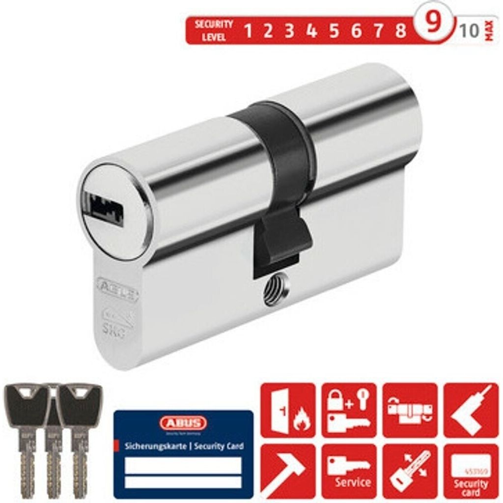 ABUS XP20S Premium Türzylinder Profilzylinder Doppelzylinder inkl. 3 Schlüssel
