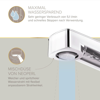 Lenz Waschtischarmatur »MOLA«, 3/8", Messing, chromfarben - NEU & OVP