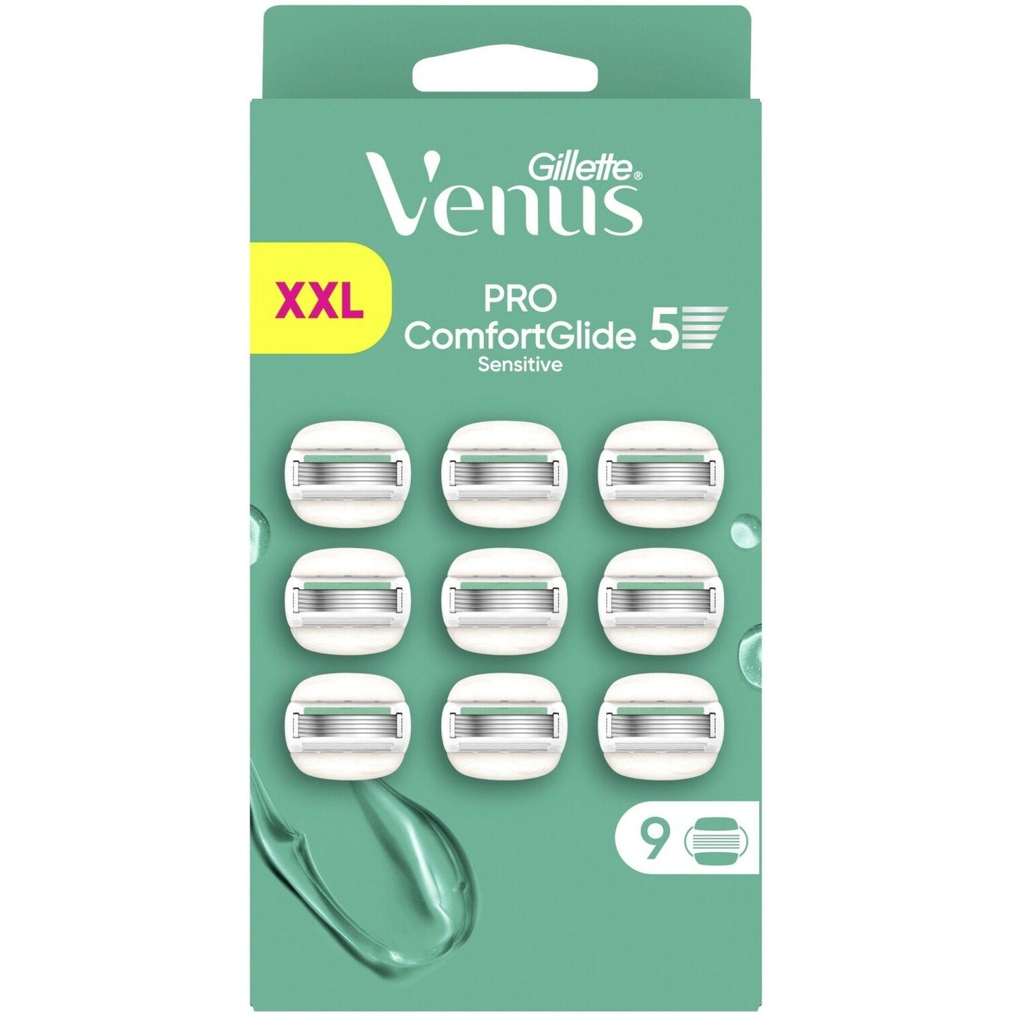 Gillette Venus Pro ComfortGlide Sensitive Ersatzklingen 9 Stk.