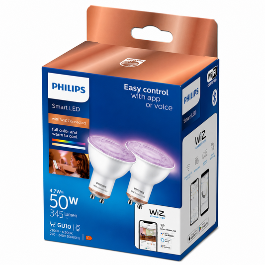 Philips WiZ Smart LED A60 Birne 8W = 60W E27 matt CCT 2700K-6500K Alexa WiFi