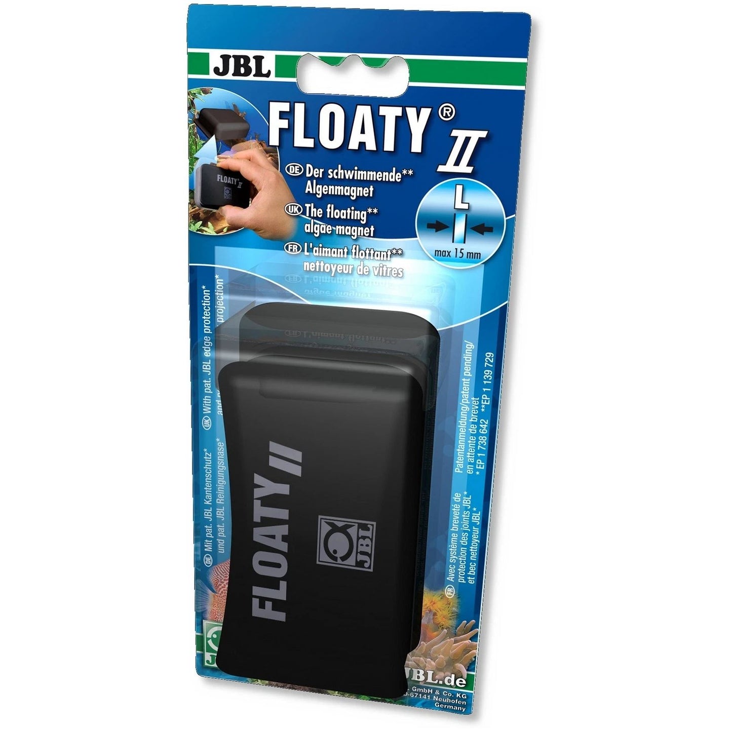 JBL Floaty II(L) Schwimmender Magnet Scheiben-Reinigungsmagnet für Aquarien(Neu)