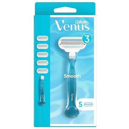 Gillette Venus Damenrasierer + 5 Ersatzklingen Rasierer Set Frauen