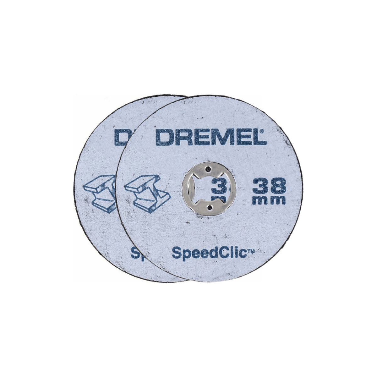 DREMEL SC406 / S406 – Herstellerabbildung der zwei Metalltrennscheiben im Starter-Set