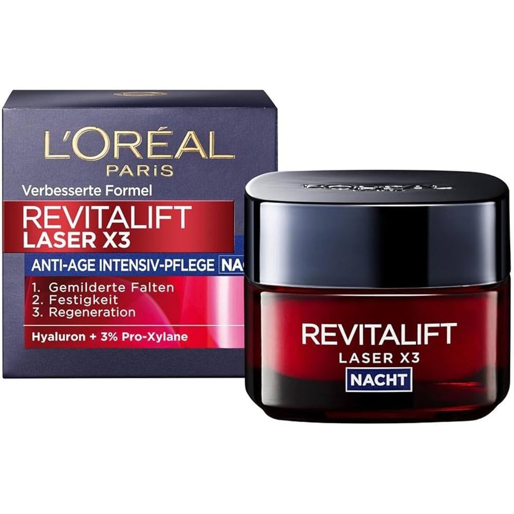 L'Oréal Revitalift Laser Nachtpflege – Dreifach-Power Anti-Age