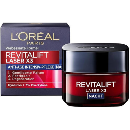 L'Oréal Revitalift Laser Nachtpflege – Dreifach-Power Anti-Age