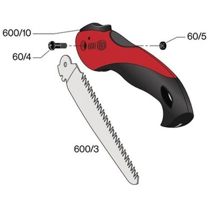 Felco - Säge 600, Astsäge, Gartensäge, Baumsäge, Holz klappbar Japansäge Bäume