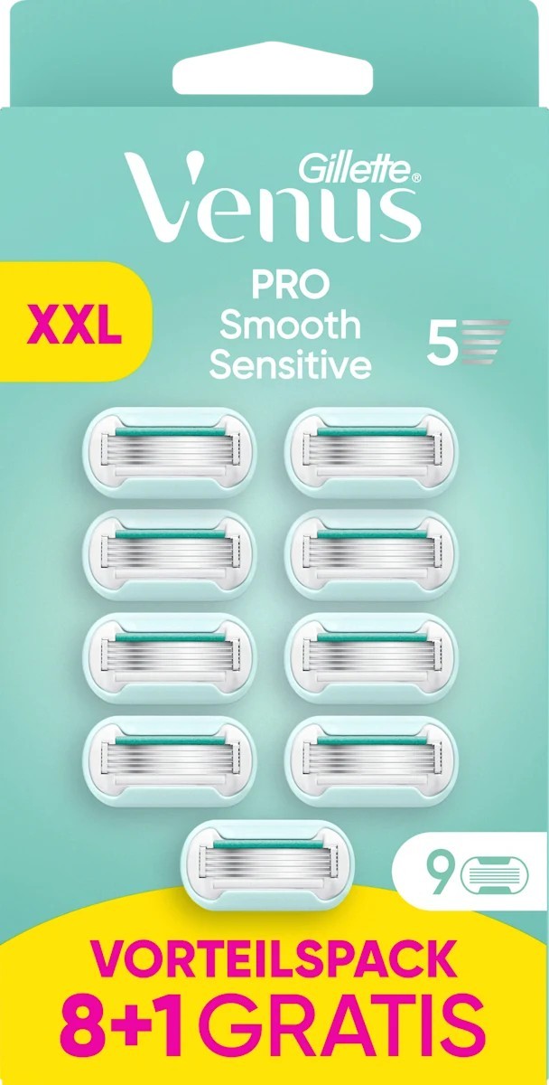 Rasierklingen, Pro Smooth Sensitive, 9 Stück