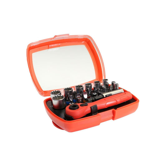 GO/ON Bit- & Steckschlüsselsatz 26-teilig Ratsche Bitset Werkzeug Set