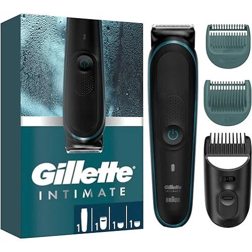Gillette Intimate Trimmer i5 – Wasserdicht, 3 Kämme, 100 Min Akku, NEU