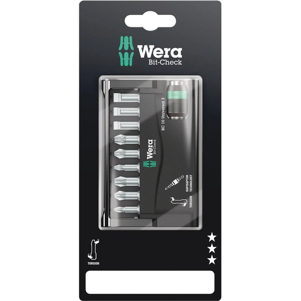 Wera Bit-Check 10 Universale 3 Bit-Set 05073410001 NEU&OVP