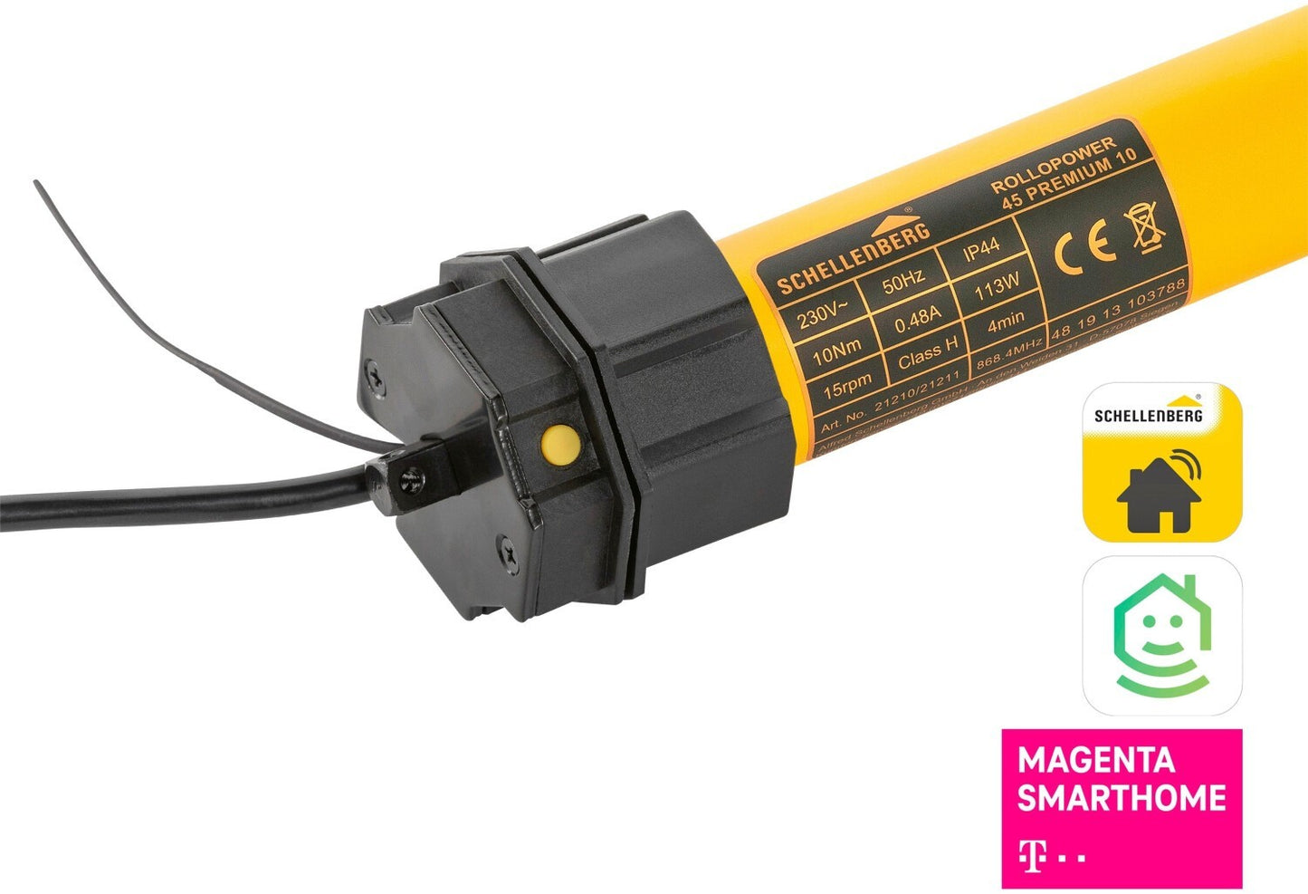 Schellenberg Funk-Rohrmotor MAXI Premium, Rolladenmotor für 60 mm Welle