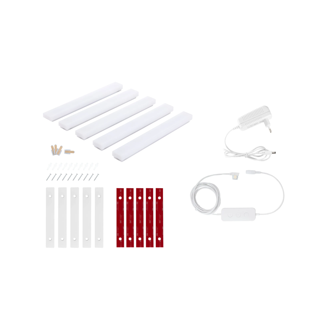 TRIO Lighting LED-Lichtsystem LINES Starter-Set 5er – Weiß | inkl. Steuerung