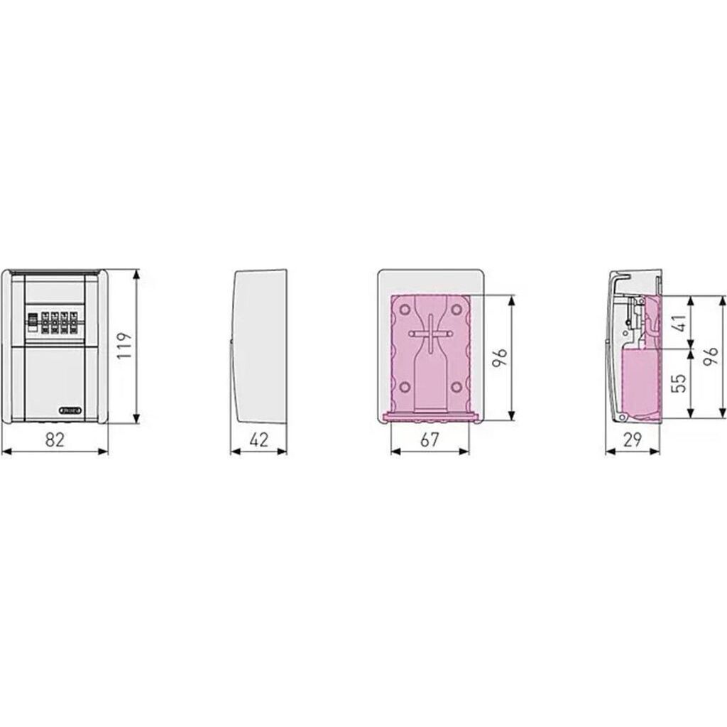 ABUS KeyGarage 787 Schlüsseltresor Wandmontage Zahlencode wetterfest