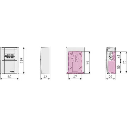 ABUS KeyGarage 787 Schlüsseltresor Wandmontage Zahlencode wetterfest