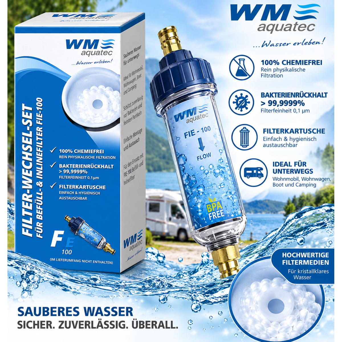 WM aquatec Filter-Wechsel-Set für FIE-100 – hygienische Wasserfiltration