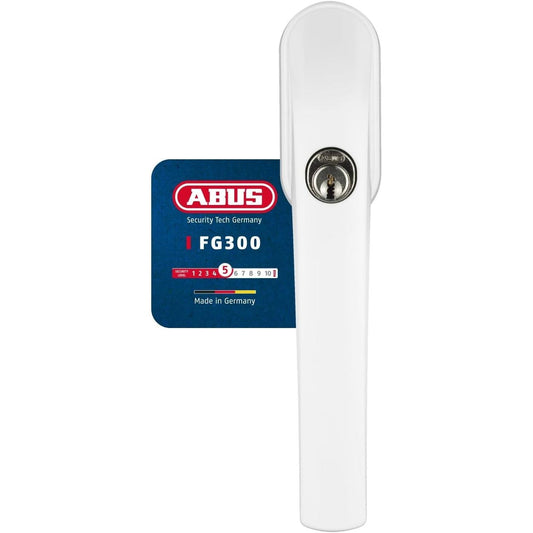 Abus Fenstergriff FG300 weiß Griff abschließbar Fensterklinke mit Schloss